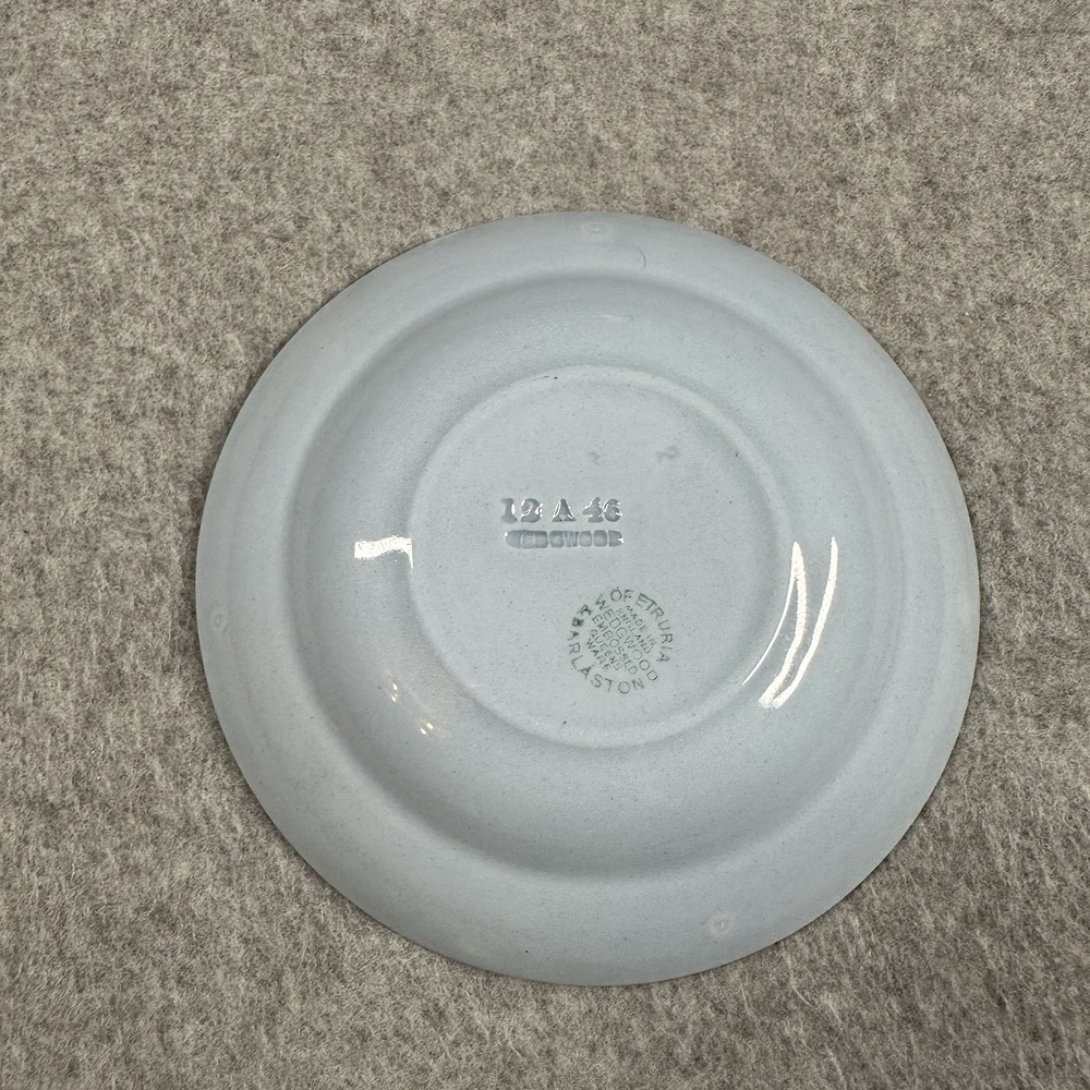 Wedgwood Queensware Cream on Blue Embossed Saucer Grapevine 5.5 in - Picture 2 of 4